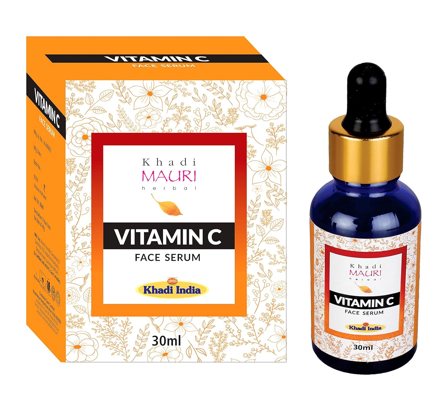 Khadi Mauri Herbal Vitamin C Face Serum with Hyaluronic Acid, Grape