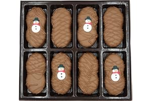 Philadelphia Candies Milk Chocolate Covered Nutter Butter Cookies, Winter Holiday Snowman Net Wt 8 oz