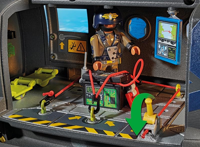 City Action 71149 Forças Especiais Banana Helicopter, com módulo de luz e som, Brinquedos para crianças a partir dos 5 anos