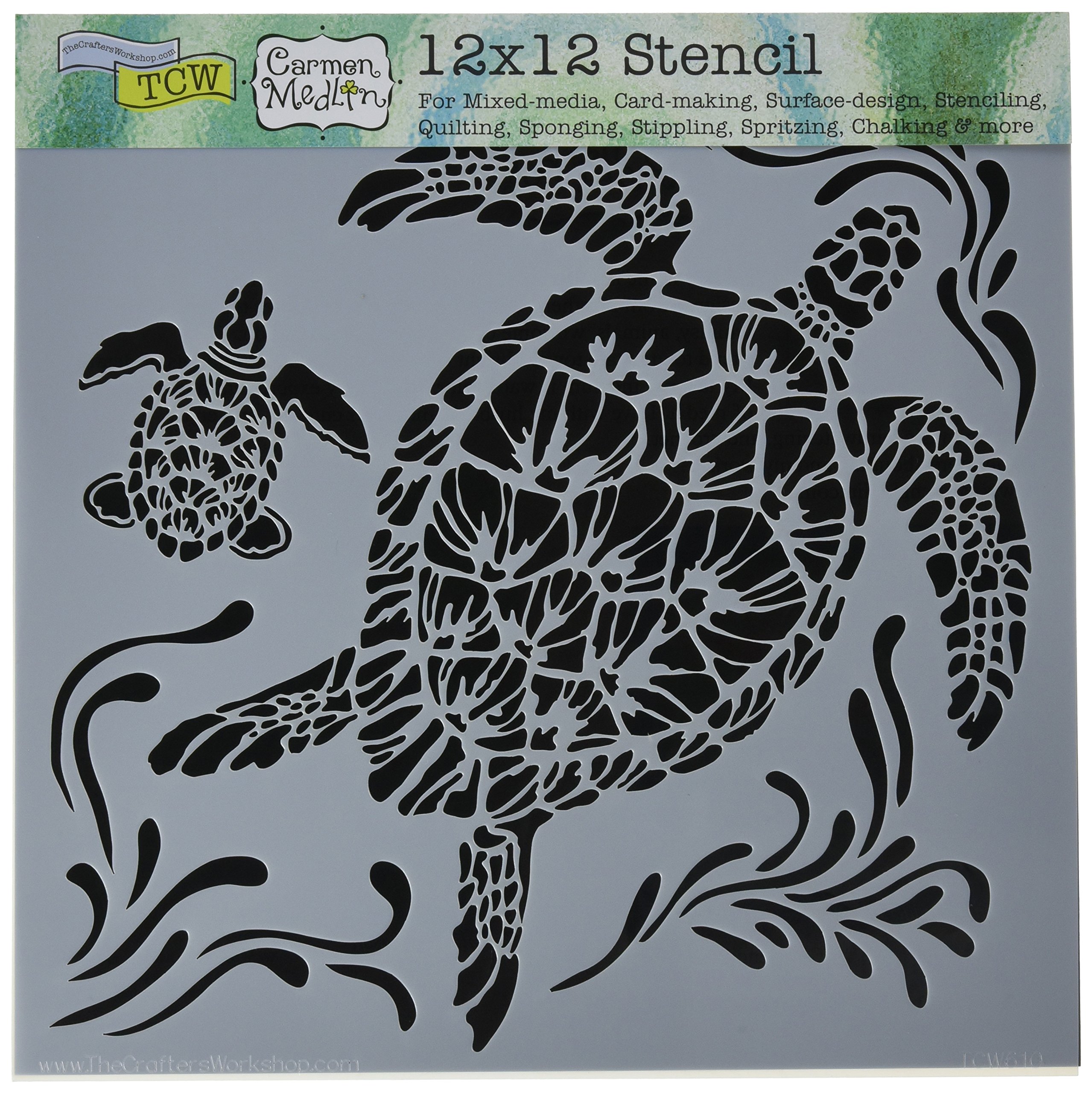 Crafter'S Workshop Template 12-inch x 12-inch Sea Turtles