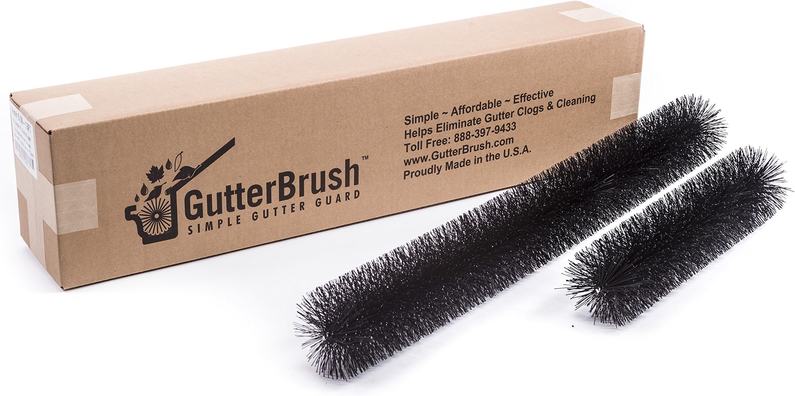 GutterBrush Gutter Guard 12 ft. "Prove It Pack" for Standard 5" Rain Gutters