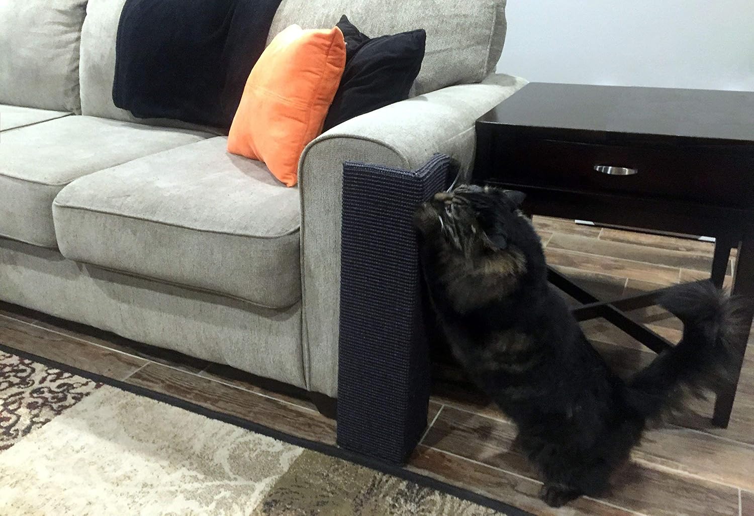 Sofa-Scratcher Squared' Cat Scratching Post & Couch-Corner/Furniture Protector (Charcoal) : Pet Supplies