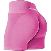 Sunzel Butt Scrunch Seamless Shorts, Womens 5 Inch Workout Shorts High Waist Stretch Booty Short for Gym/Yoga/Running/Biking