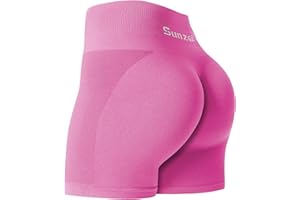 Sunzel Butt Scrunch Seamless Shorts, Womens 5 Inch Workout Shorts High Waist Stretch Booty Short for Gym/Yoga/Running/Biking