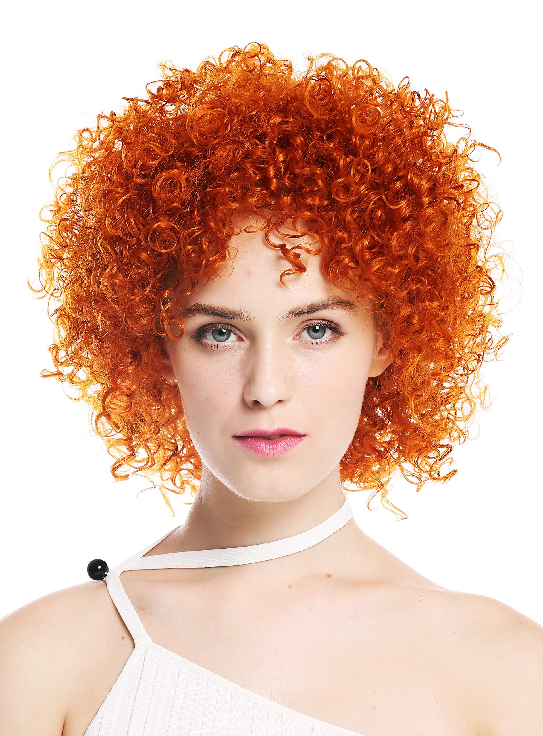 WIG ME UP - VK-11-T2735 women's quality wig short voluminous frizzy curly curls orange-red orange