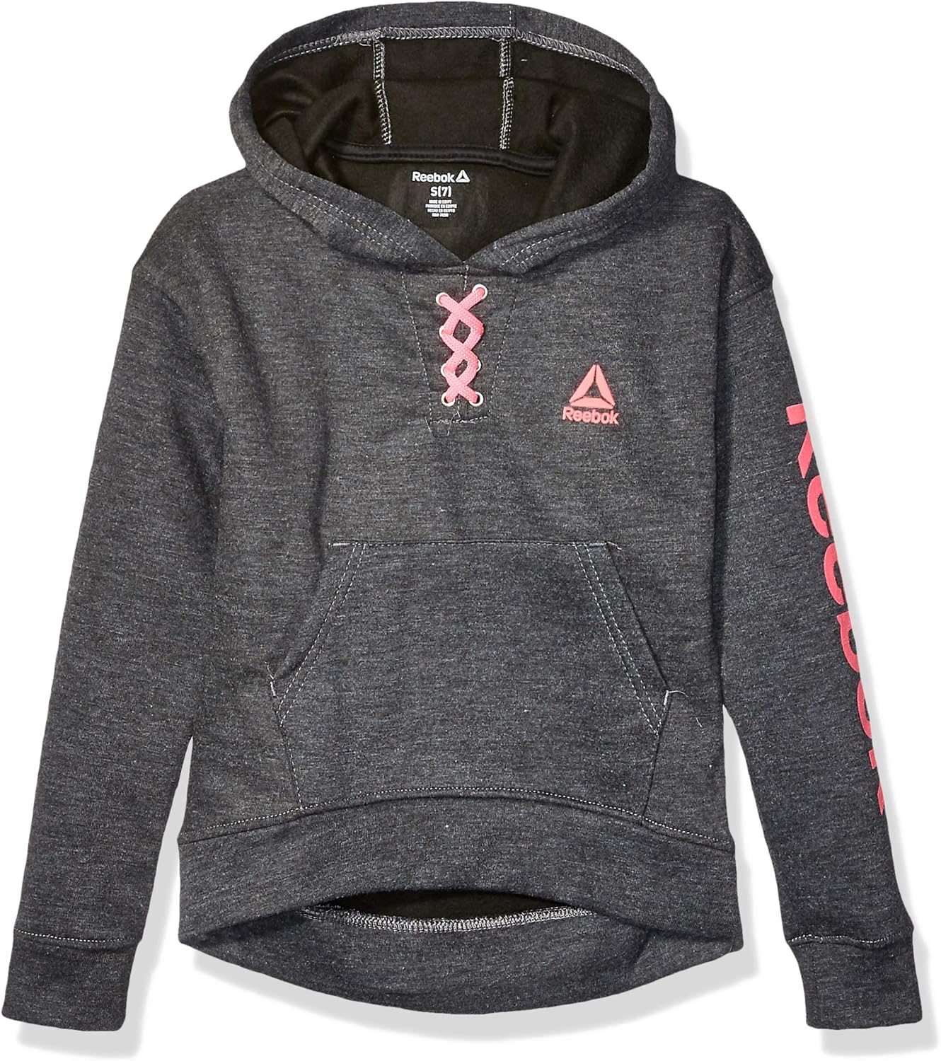 reebok women's fleece popover lace up hoodie