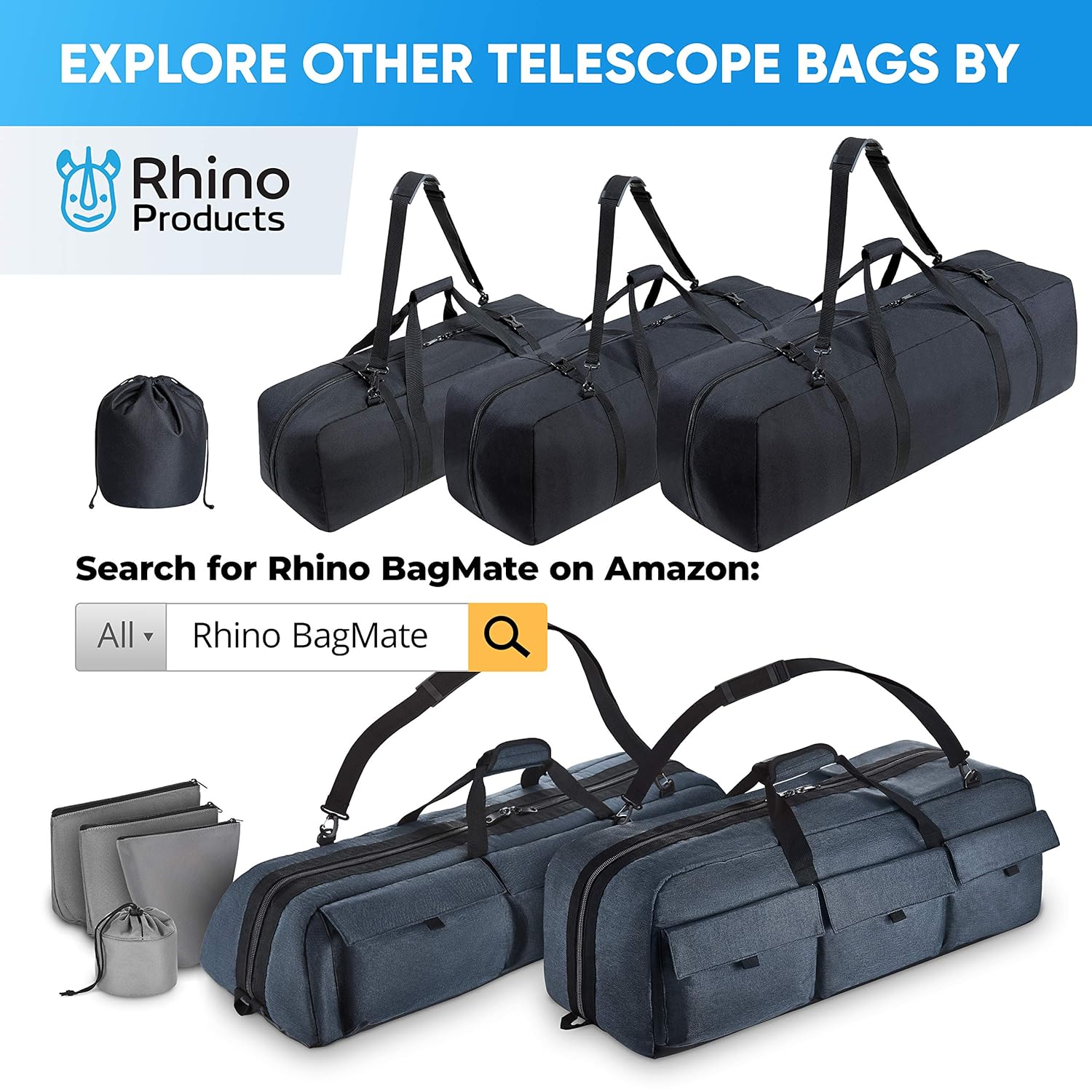 MilitaryGrade 39x12.3x12.3 inch. ShockAbsorbent Telescope Carrying