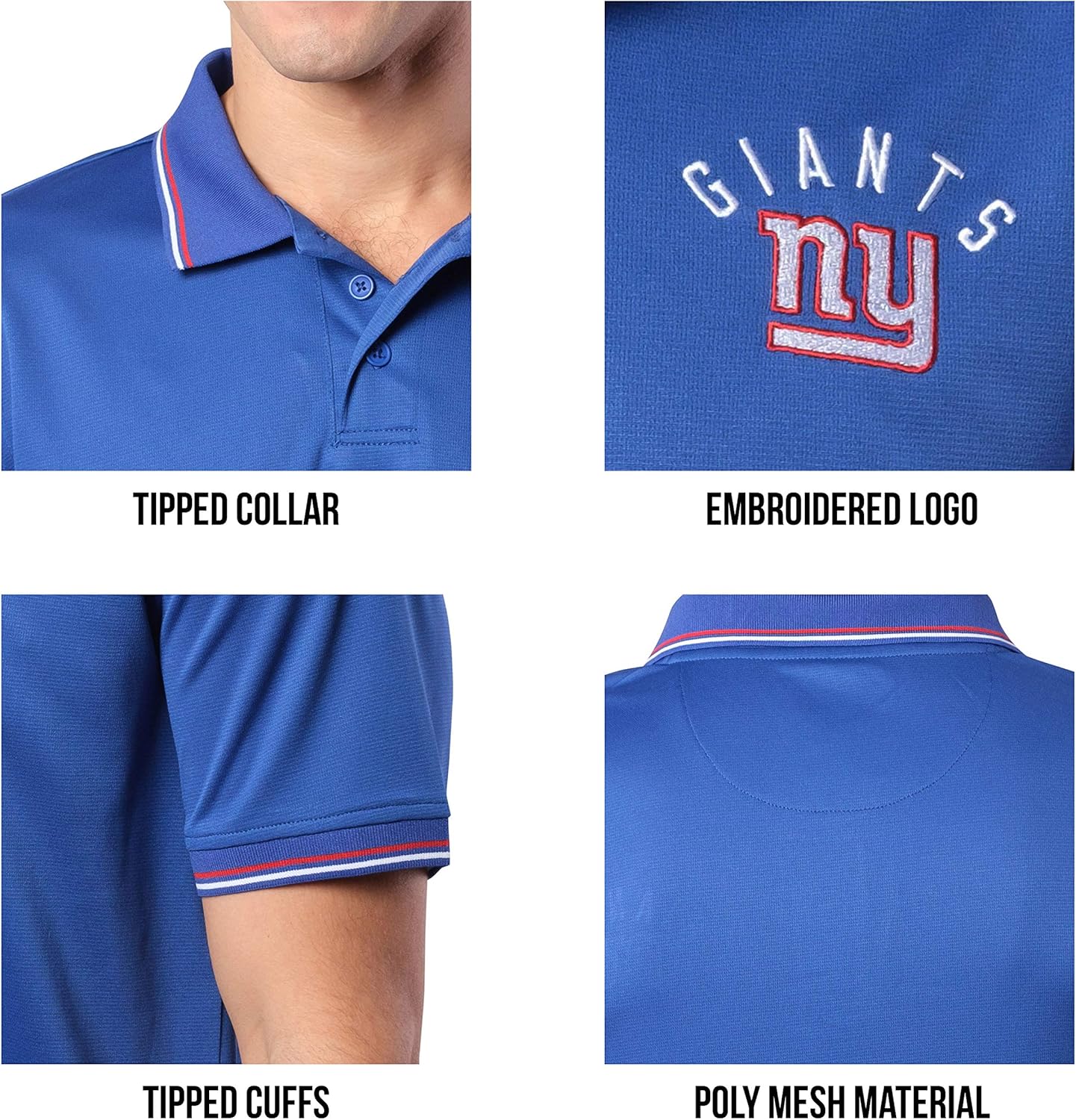 Ultra Game NFL Men's Moisture Wicking Tech Polo Shirt : Clothing