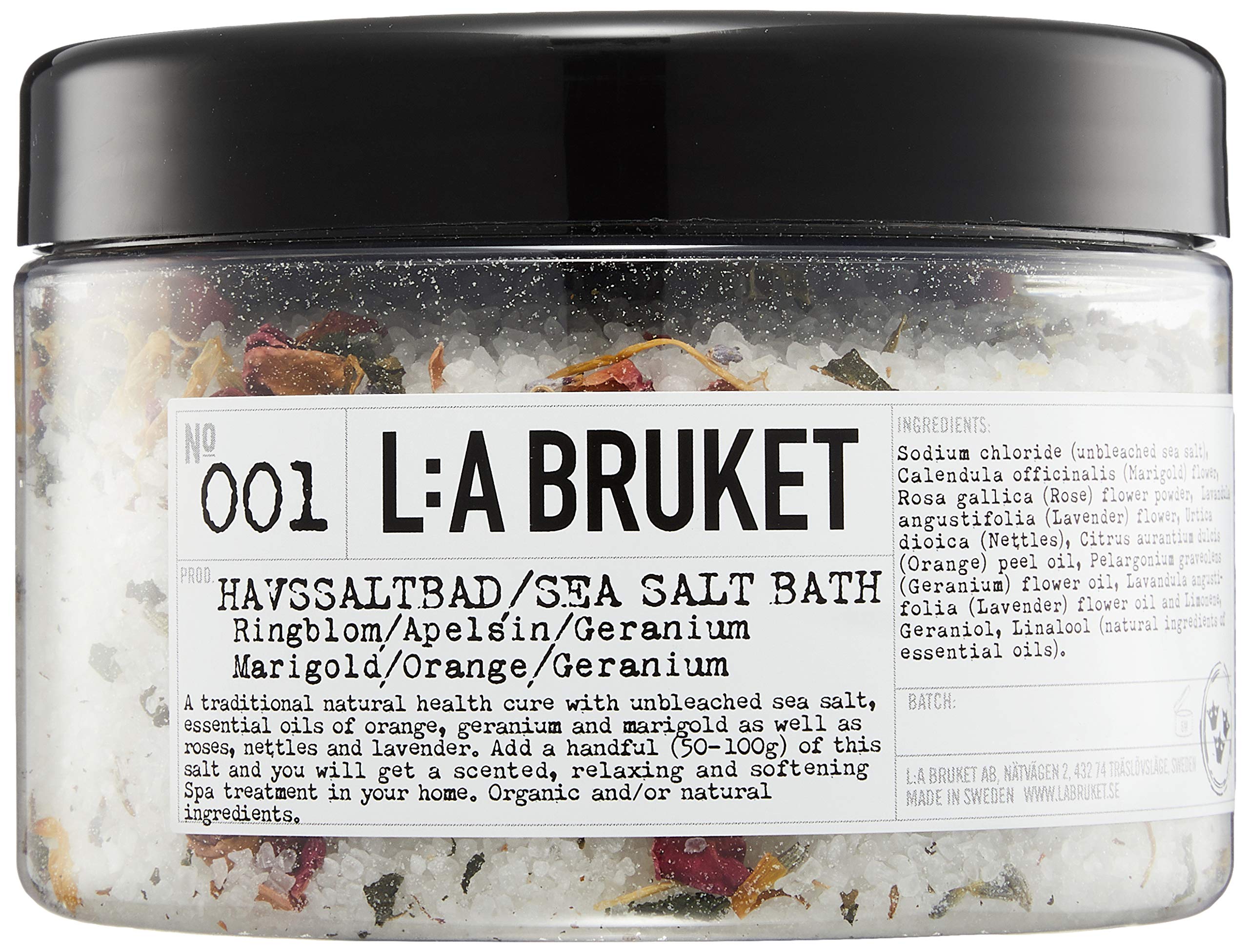 L:A Bruket Sea Bath Salt 001 Marigold, Orange, Geranuim 450 Gramm