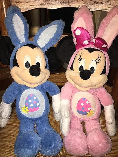 mickey and minnie easter plush