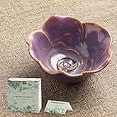 NAIYANJA Small Rose Jewelry Dish, Ring Holder Dish, Ceramic Jewelry Tray | Keeps rings, earrings, coins, and keys easy to find on vanities or nightstands, and makes a sweet gift for moms and sisters