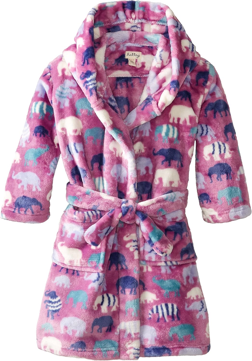 Hatley Little Girls' Fuzzy Fleece Robe Patterned