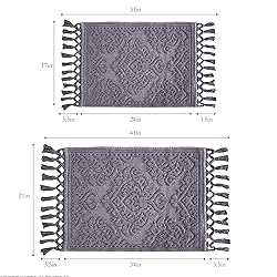 Jean Pierre - Ricardo Bath Mats, Set of 2 Woven