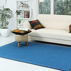 Wool Area Rug 5x8 ft Handmade Woven Rectangle