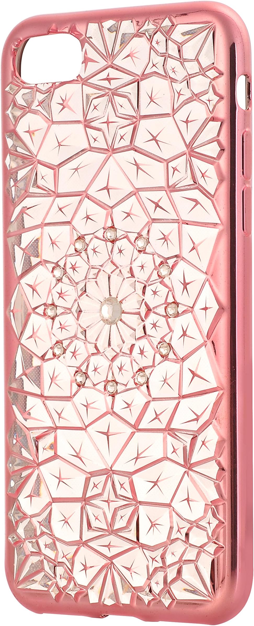 iPhone 7 Case Girly, TUTUMU SHINY SHADOW Series [Bling Crystal] Cool Colors Soft Tpu Covers for Women (For iPhone 7, Rose Gold)