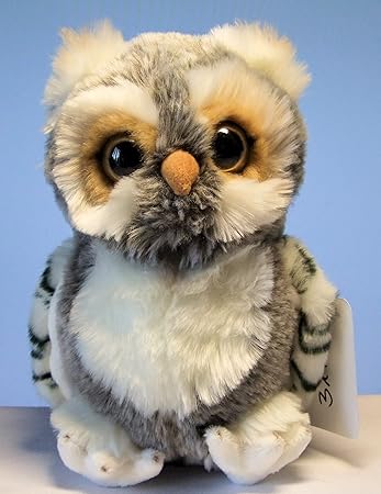 Uni-Toys Eule Plüscheule grau 20 cm Plüschtier Stofftier Kuscheltier