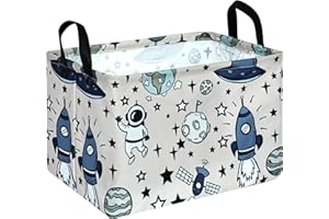 VAIVUSTO Space Themed Baby Gifts Basket Empty Toy Box Chest Kids Hamper Storage Basket Cube Collapsible Organizer Bin for Home/Dorm/Kitchen/Pet/Office/Closet/Shelf