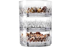 Godinger Snack Bowls, Stackable Nut Bowl Set of 3 - Dublin Collection
