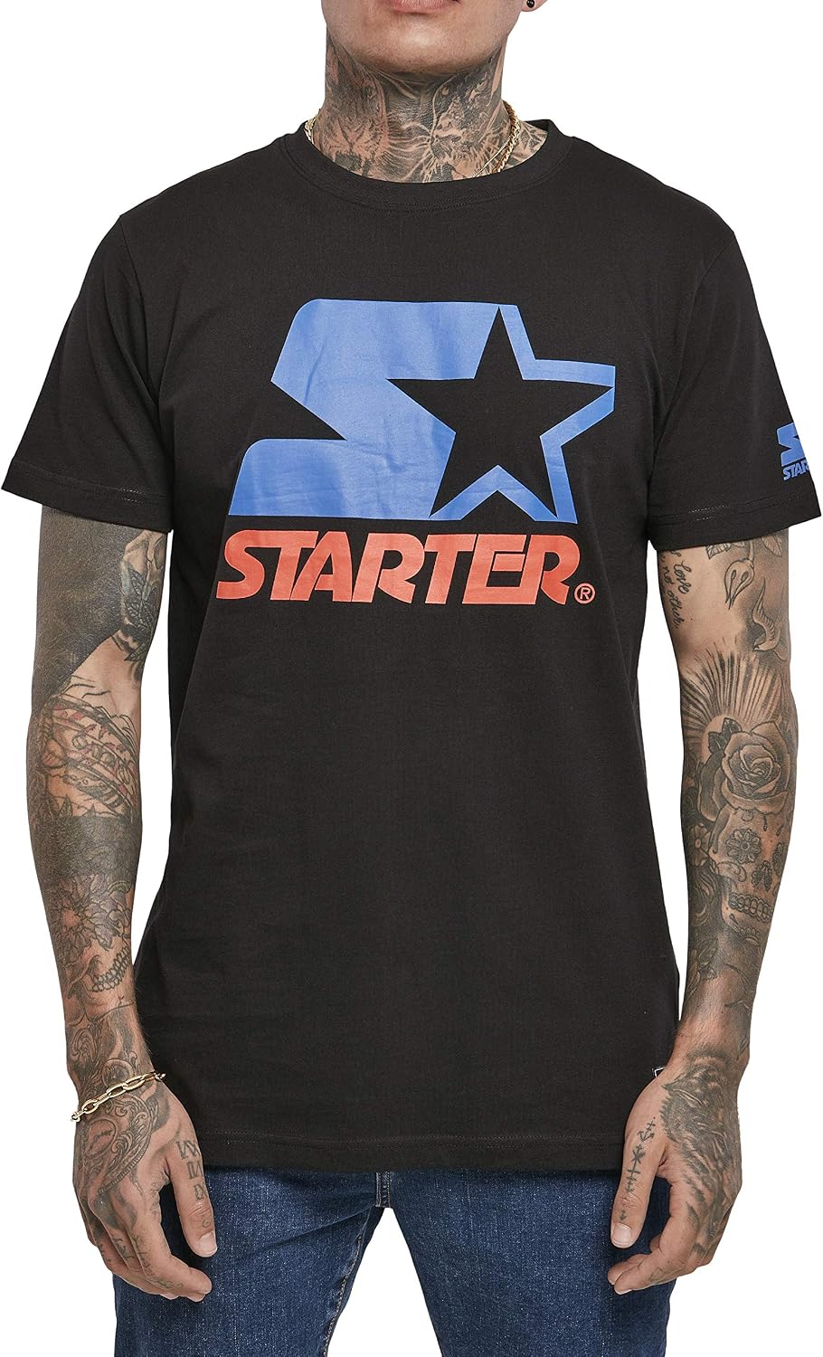 Starter Black Label Starter Essential - Maglietta a Maniche Lunghe da Uomo, Bianco, S