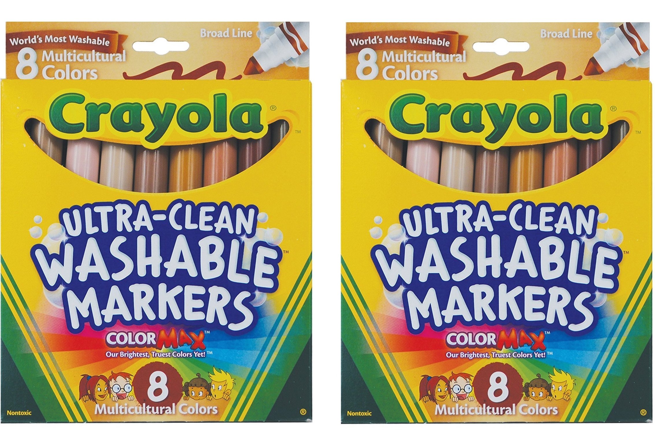 Crayola Multicultural Colors Broad Line Washable Markers Art Tools