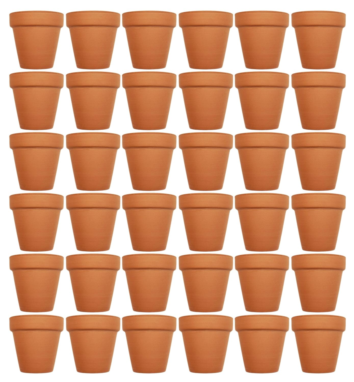 Set of 36 Terra Cotta Pots! 3" x 2.95" Pots Perfect for Vegetable or Flower Gardens! 3 inch Clay Terra Cotta Pots! (36)