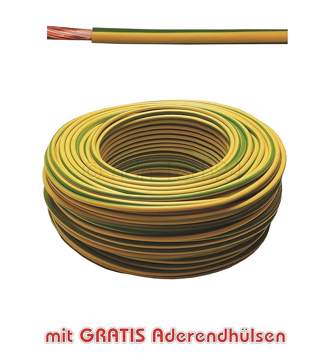 10m Erdungskabel 4mm² Grün/Gelb feindrähtig H07V-K - Profi-Line