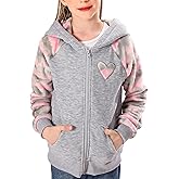 V.&GRIN Girl Zip up Hoodie Sweatshirt Soft Fuzzy Fleece Jacket with Pocket for Girls 5-16 Years