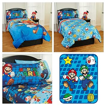 super mario crib bedding set