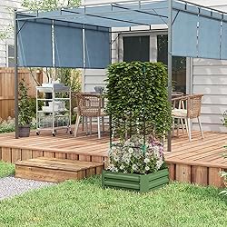 Outsunny Galvanized Raised Garden Bed, 55" Tall
