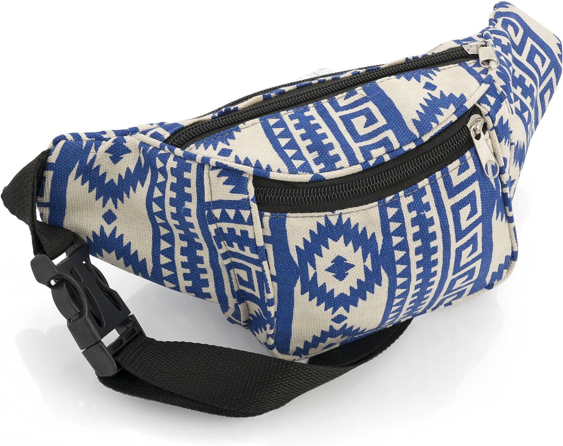 CANVAS AZTEC BUM BAG FANNY PACK FESTIVAL HOLIDAY CLUB TRAVEL MONEY