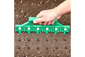 HHTHH Seed Dibber, Multifunctional Seed Spacer Tool, Seed-in Soil Digger Garden Spacer aid for Planting Seeds Laying Out ideally Spaced Rows (Green)