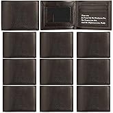 Shinylin 10 Pcs Mens Leather Wallets Bulk for Men Engraved Billfold Wallet Gifts for Christmas Employee Coworkers(Brown)