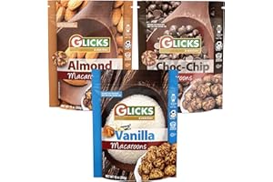 Glicks Gluten Free Coconut Macaroons Variety Pack, 10oz (3 Pack) | Almond, Vanilla, & Chocolate Chip, Grain Free, Dairy Free, Soy Free, Kosher for Passover