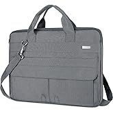 LANDICI Laptop Bag Case 13 14 inch with Shoulder Strap, Slim Waterproof Computer Sleeve Cover Compatible with MacBook Air 13/13.6 M1 M2 M3 M4, MacBook Pro 13/14, Chromebook 14, Grey