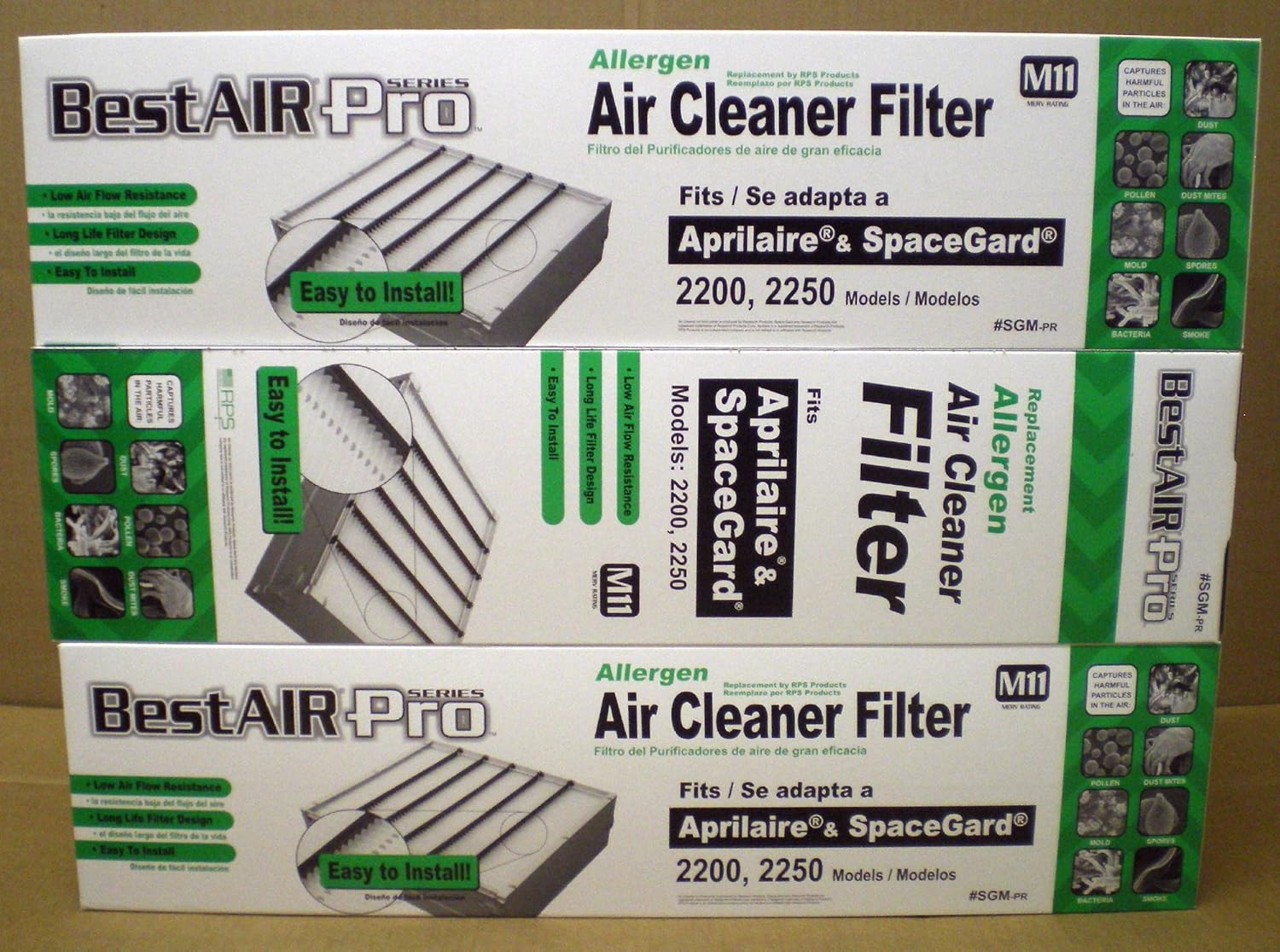 BestAir Pro SGMPR-2 Pleated Media Special (Pack of 3)