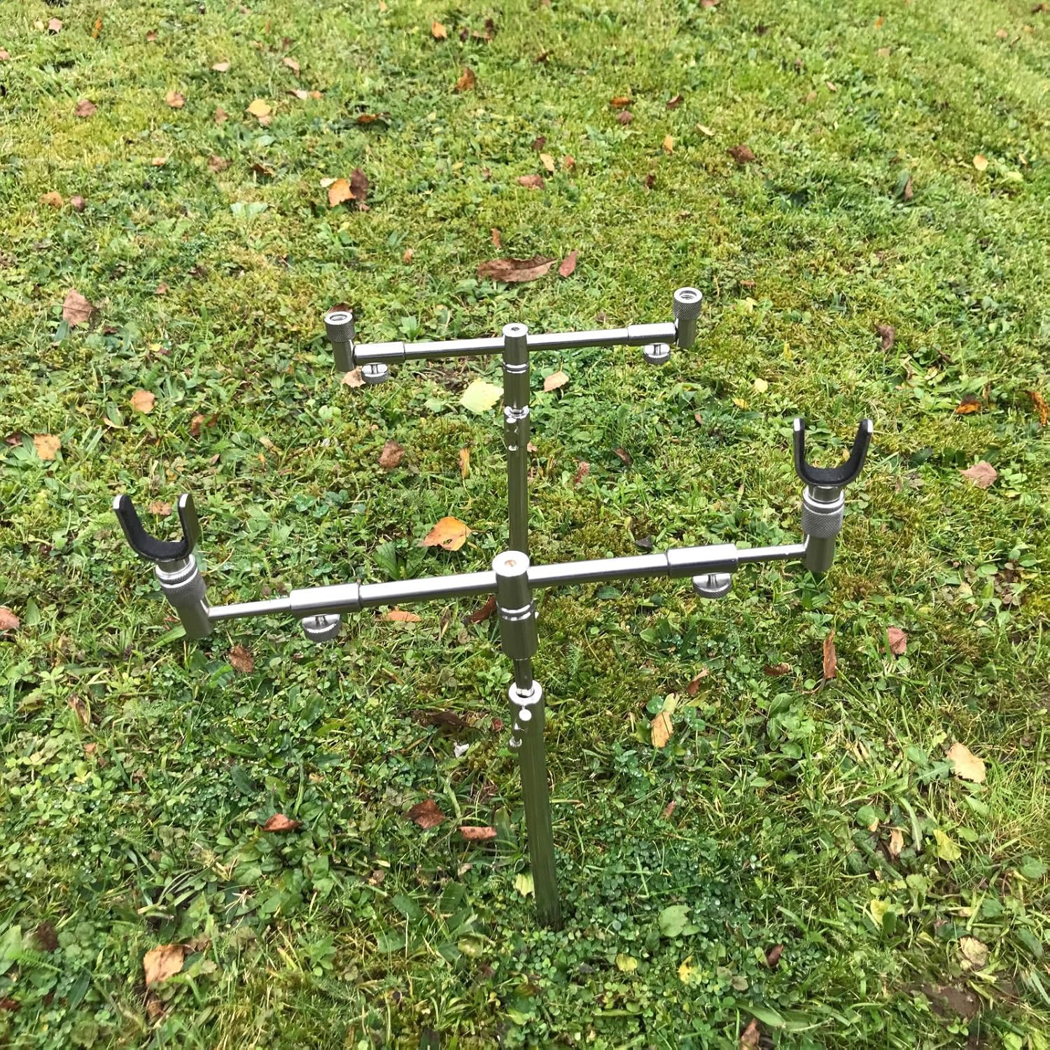 2 Stainless Steel 2030cm Rod Buzz Bars + 2 T BAR Steel 3050cm Bank