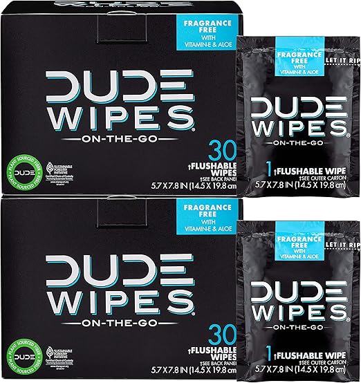 individually wrapped dude wipes