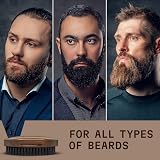 Striking Viking Boar Bristle Beard Brush 4.3 in Brown Anti-Static view 6