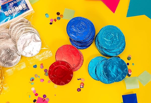 NUCITA MONEDAS GOLD BAGS | 75-77 TOTAL COINS | CHOCOLATE FLAVORED CANDY COINS | BIRTHDAYS, WEDDINGS & HANUKKAH | 1 POUND (PACK OF 1)