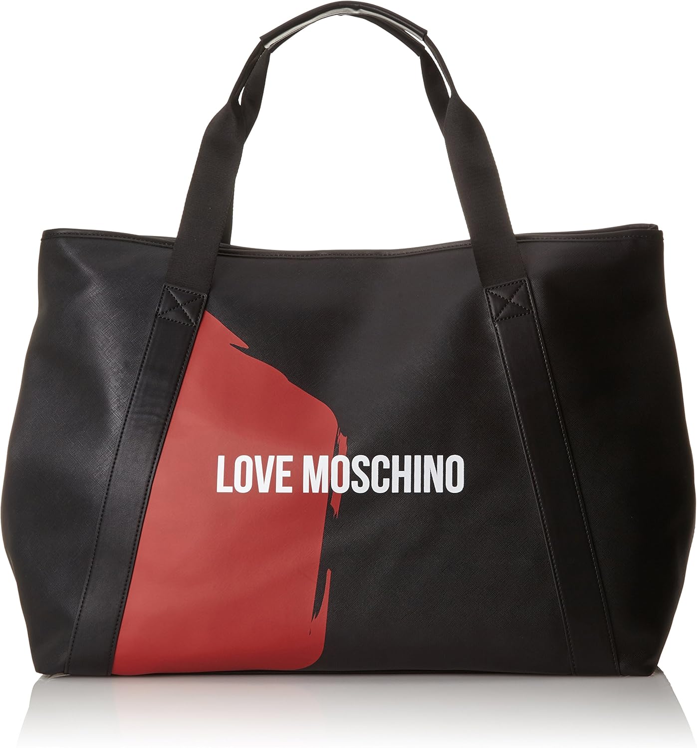 Love Moschino Borsa Small Grain Pu Crossbody Bag In Nero