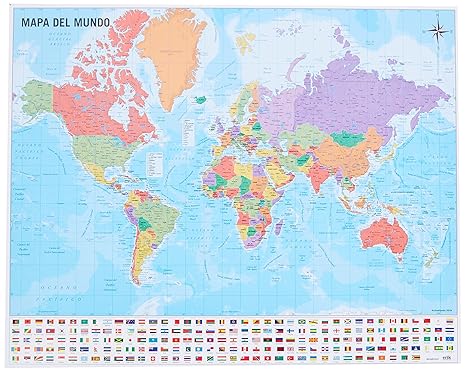 Amazoncom World Map Mini Poster Camera Photo
