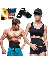 Only1MILLION Waist Trimmer Belt and Smartphone Neoprene Sleeve &ndash; Waist Sauna for Accelerated Weight Loss and Toxin Clearance &ndash; Workout Tummy Belt Acting Like a Portable Sauna