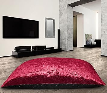 Large Anti Slip Jumbo Crushed Velvet Floor Cushion Pet Bed Pillow