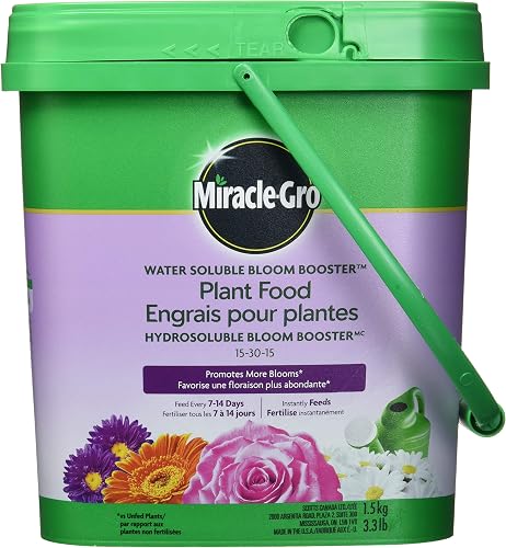 Miracle-Gro Water Soluble Bloom Booster Plant Food, 1.5kg | Promotes More Blooms & Colour | Instant Fertilizer for Indoor & Outdoor Flowers