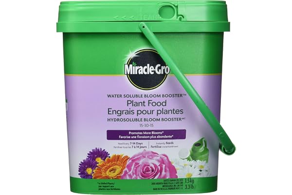 Miracle-Gro Water Soluble Bloom Booster Plant Food, 1.5kg | Promotes More Blooms & Colour | Instant Fertilizer for Indoor & O