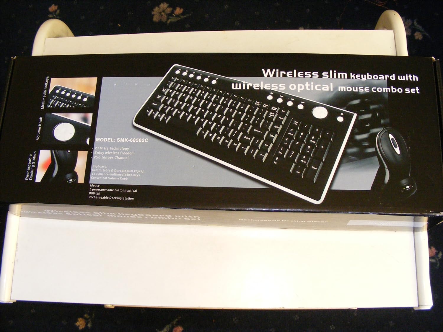 Wireless Slim Keyboard with Wireless Optical Mouse Combo Set with