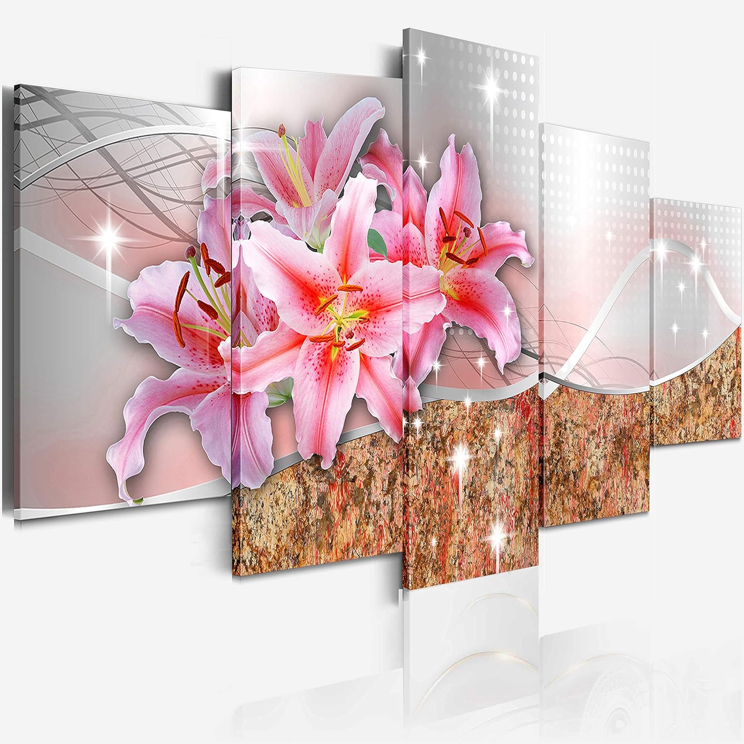 Best Canvas Painting Modern Wall Art Home Decor 5 Pcs Contemporary