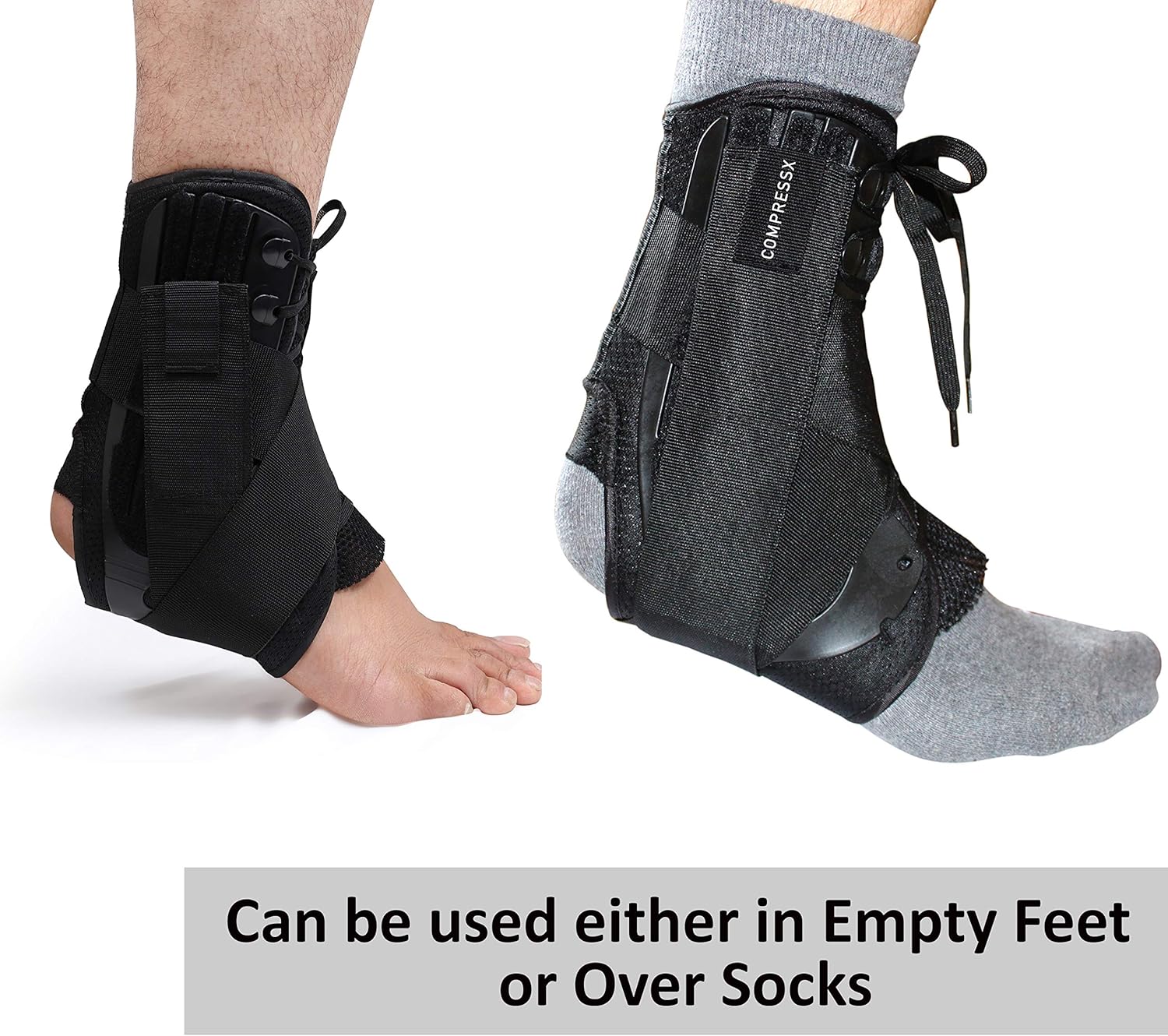 COMPRESSX Ankle Brace: Sports & Outdoors