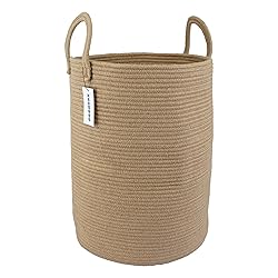 XUANGUO Cotton Rope Laundry Basket Hamper for