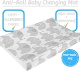 Babycurls Deluxe Anti-Roll Nappy Changing Mat Elephant Love 69x45x8cm view 3